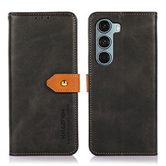 Funda de Cuero Cartera con Soporte Carcasa N07P para Motorola Moto G200 5G Negro