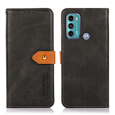 Funda de Cuero Cartera con Soporte Carcasa N07P para Motorola Moto G40 Fusion Negro