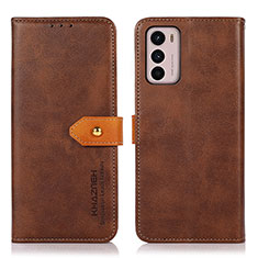 Funda de Cuero Cartera con Soporte Carcasa N07P para Motorola Moto G42 Marron