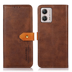 Funda de Cuero Cartera con Soporte Carcasa N07P para Motorola Moto G53 5G Marron