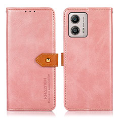 Funda de Cuero Cartera con Soporte Carcasa N07P para Motorola Moto G53 5G Rosa