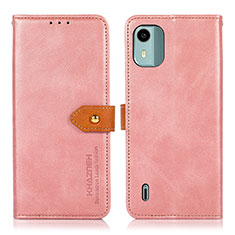 Funda de Cuero Cartera con Soporte Carcasa N07P para Nokia C12 Plus Rosa