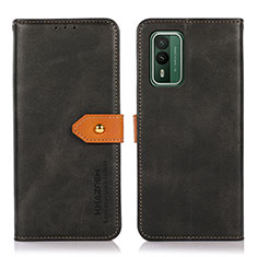 Funda de Cuero Cartera con Soporte Carcasa N07P para Nokia XR21 Negro