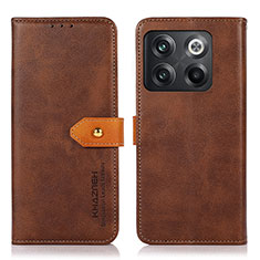 Funda de Cuero Cartera con Soporte Carcasa N07P para OnePlus 10T 5G Marron