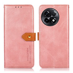 Funda de Cuero Cartera con Soporte Carcasa N07P para OnePlus Ace 2 Pro 5G Rosa