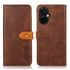 Funda de Cuero Cartera con Soporte Carcasa N07P para Oppo K11x 5G Marron