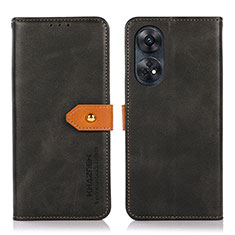 Funda de Cuero Cartera con Soporte Carcasa N07P para Oppo Reno8 T 4G Negro