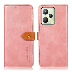 Funda de Cuero Cartera con Soporte Carcasa N07P para Realme C35 Rosa