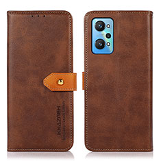 Funda de Cuero Cartera con Soporte Carcasa N07P para Realme GT Neo2 5G Marron