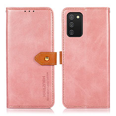 Funda de Cuero Cartera con Soporte Carcasa N07P para Samsung Galaxy A02s Rosa