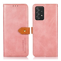 Funda de Cuero Cartera con Soporte Carcasa N07P para Samsung Galaxy A52s 5G Rosa