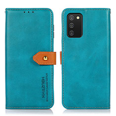 Funda de Cuero Cartera con Soporte Carcasa N07P para Samsung Galaxy M02s Cian