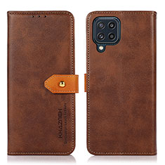 Funda de Cuero Cartera con Soporte Carcasa N07P para Samsung Galaxy M32 4G Marron