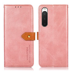 Funda de Cuero Cartera con Soporte Carcasa N07P para Sony Xperia 10 IV SOG07 Rosa