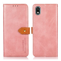 Funda de Cuero Cartera con Soporte Carcasa N07P para Sony Xperia Ace III SO-53C Rosa