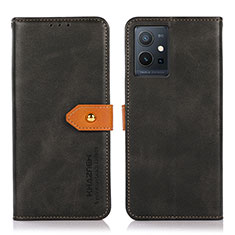 Funda de Cuero Cartera con Soporte Carcasa N07P para Vivo Y55s 5G Negro