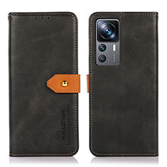 Funda de Cuero Cartera con Soporte Carcasa N07P para Xiaomi Mi 12T Pro 5G Negro