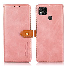 Funda de Cuero Cartera con Soporte Carcasa N07P para Xiaomi POCO C3 Rosa