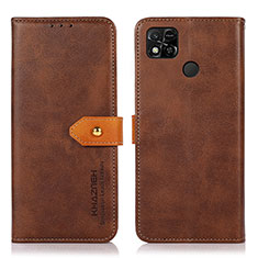 Funda de Cuero Cartera con Soporte Carcasa N07P para Xiaomi POCO C31 Marron