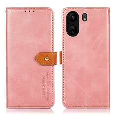 Funda de Cuero Cartera con Soporte Carcasa N07P para Xiaomi Poco C65 Rosa