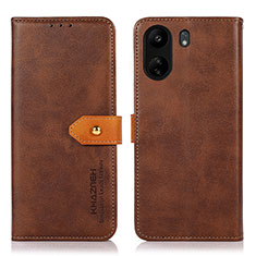 Funda de Cuero Cartera con Soporte Carcasa N07P para Xiaomi Redmi 13C Marron