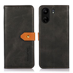 Funda de Cuero Cartera con Soporte Carcasa N07P para Xiaomi Redmi 13C Negro