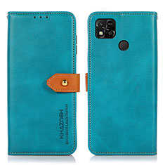 Funda de Cuero Cartera con Soporte Carcasa N07P para Xiaomi Redmi 9 India Cian