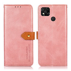 Funda de Cuero Cartera con Soporte Carcasa N07P para Xiaomi Redmi 9 India Rosa
