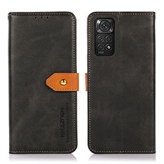 Funda de Cuero Cartera con Soporte Carcasa N07P para Xiaomi Redmi Note 11 4G (2022) Negro