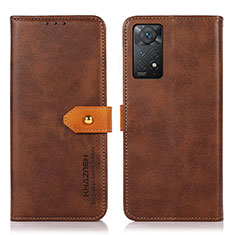 Funda de Cuero Cartera con Soporte Carcasa N07P para Xiaomi Redmi Note 11 Pro 4G Marron