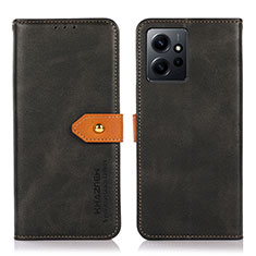 Funda de Cuero Cartera con Soporte Carcasa N07P para Xiaomi Redmi Note 12 4G Negro