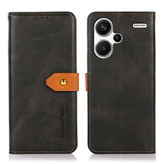 Funda de Cuero Cartera con Soporte Carcasa N07P para Xiaomi Redmi Note 13 Pro+ Plus 5G Negro