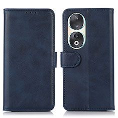 Funda de Cuero Cartera con Soporte Carcasa N08P para Huawei Honor 90 5G Azul