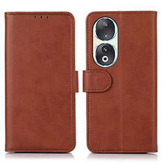 Funda de Cuero Cartera con Soporte Carcasa N08P para Huawei Honor 90 5G Marron