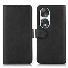 Funda de Cuero Cartera con Soporte Carcasa N08P para Huawei Honor 90 5G Negro