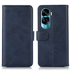 Funda de Cuero Cartera con Soporte Carcasa N08P para Huawei Honor 90 Lite 5G Azul