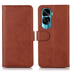 Funda de Cuero Cartera con Soporte Carcasa N08P para Huawei Honor 90 Lite 5G Marron