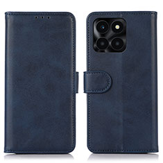 Funda de Cuero Cartera con Soporte Carcasa N08P para Huawei Honor X6a Azul