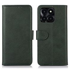 Funda de Cuero Cartera con Soporte Carcasa N08P para Huawei Honor X8b Verde