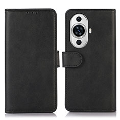 Funda de Cuero Cartera con Soporte Carcasa N08P para Huawei Nova 11 Negro