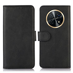 Funda de Cuero Cartera con Soporte Carcasa N08P para Huawei Nova Y91 Negro