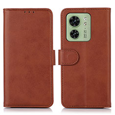 Funda de Cuero Cartera con Soporte Carcasa N08P para Motorola Moto Edge 40 5G Marron