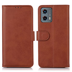 Funda de Cuero Cartera con Soporte Carcasa N08P para Motorola Moto G 5G (2023) Marron