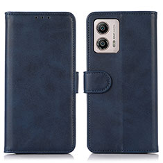 Funda de Cuero Cartera con Soporte Carcasa N08P para Motorola Moto G53 5G Azul