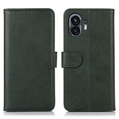 Funda de Cuero Cartera con Soporte Carcasa N08P para Nothing Phone 2 Verde