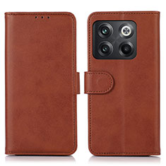 Funda de Cuero Cartera con Soporte Carcasa N08P para OnePlus 10T 5G Marron