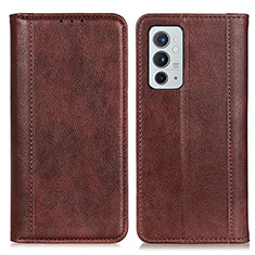 Funda de Cuero Cartera con Soporte Carcasa N08P para OnePlus 9RT 5G Marron