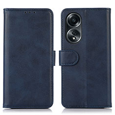 Funda de Cuero Cartera con Soporte Carcasa N08P para Oppo A78 5G Azul