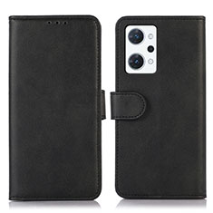 Funda de Cuero Cartera con Soporte Carcasa N08P para Oppo Reno7 A Negro