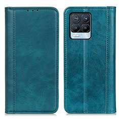 Funda de Cuero Cartera con Soporte Carcasa N08P para Realme 8 4G Verde